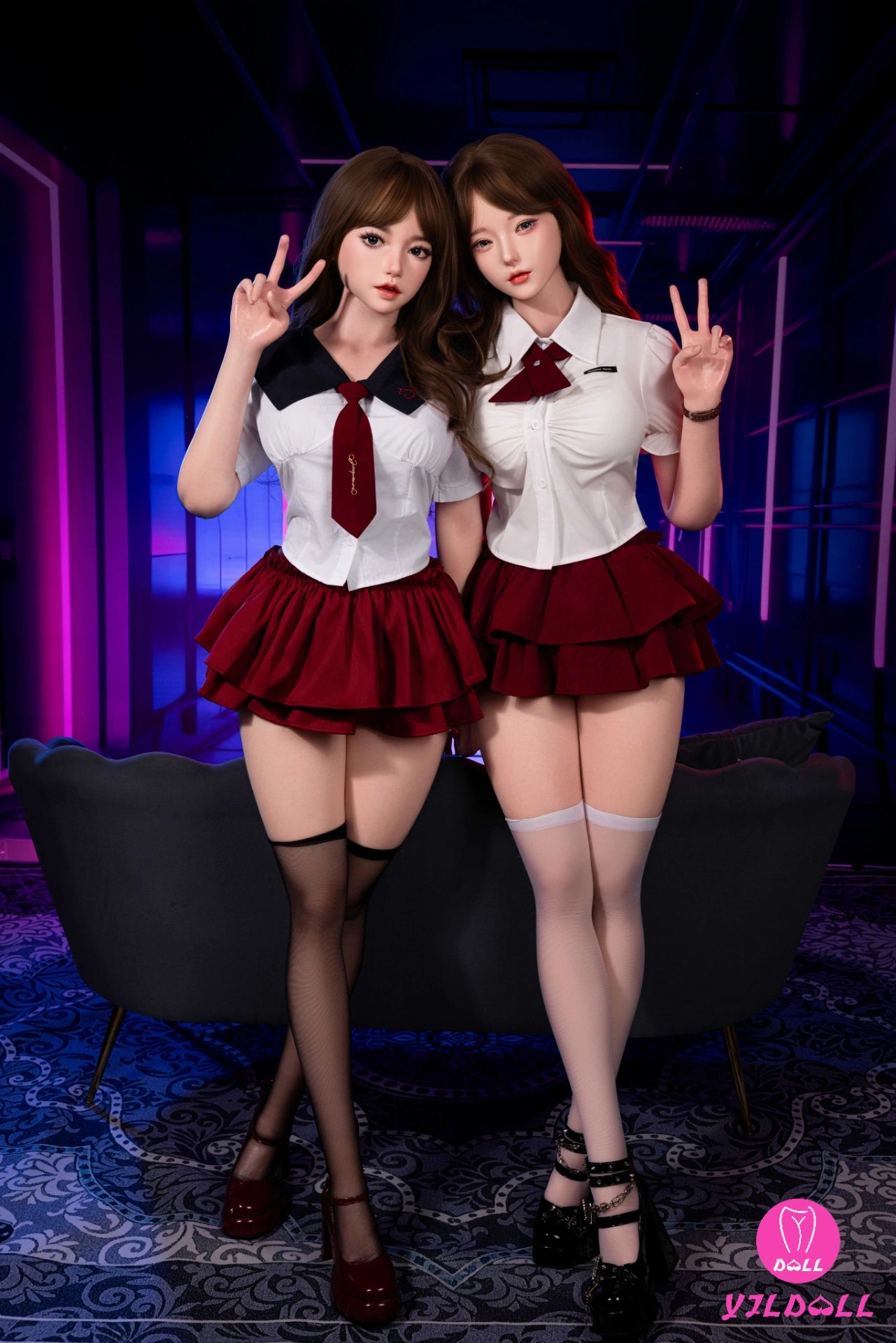 Felicity & Florence 158CM/5FT2 D Cup Twin Sisters Full Silicone Sex Doll