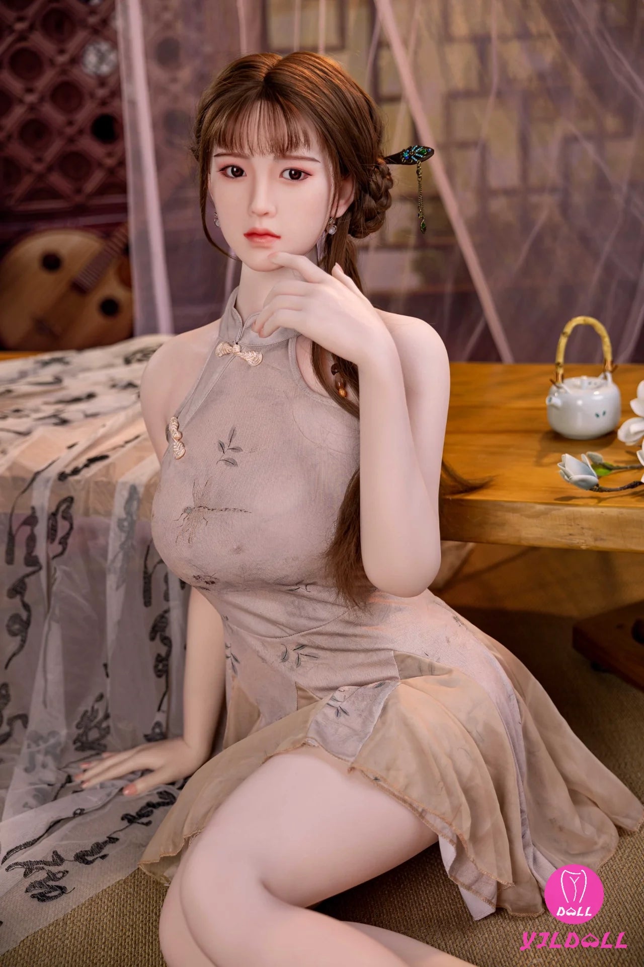Emmy 165CM/5FT4 D Cup TPE Body+Silicone Head Sex Doll