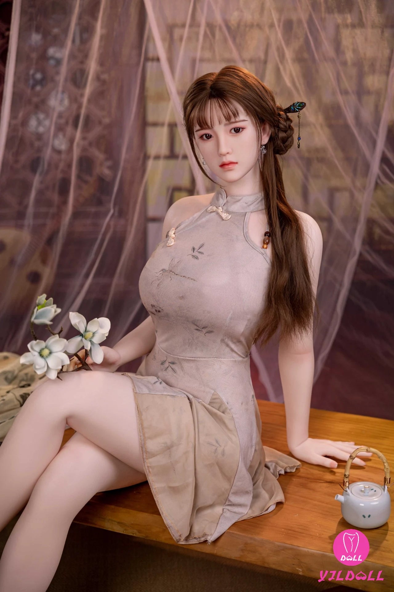Emmy 165CM/5FT4 D Cup TPE Body+Silicone Head Sex Doll