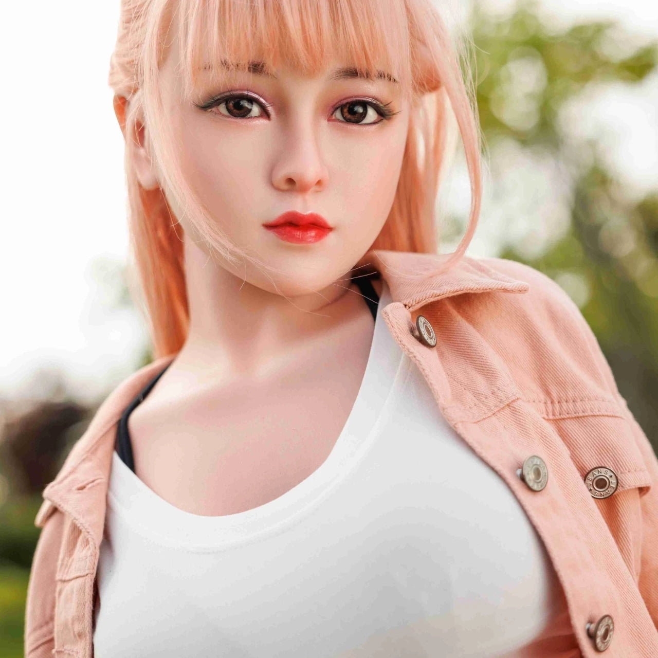 Ansley 148CM/4FT8 D Cup TPE Body+Silicone Head Sex Doll