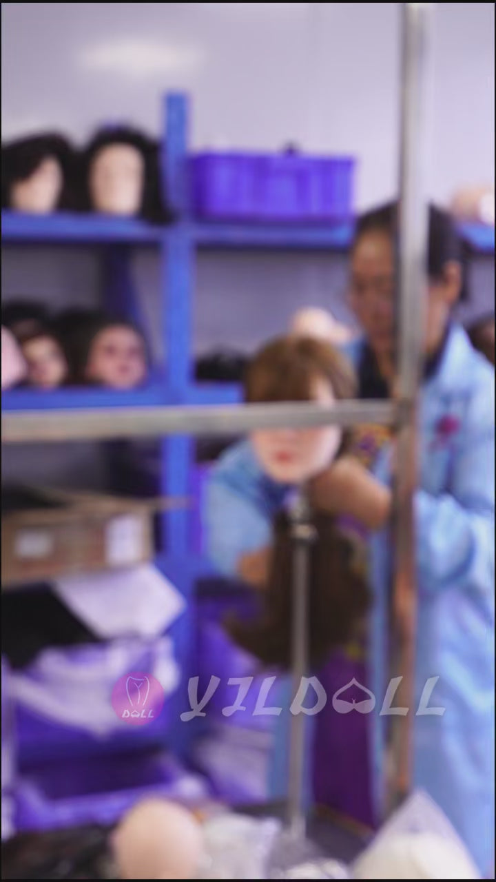 Sex doll hair care demonstration - Showcasing premium wig quality and styling flexibility | YJL DOLL