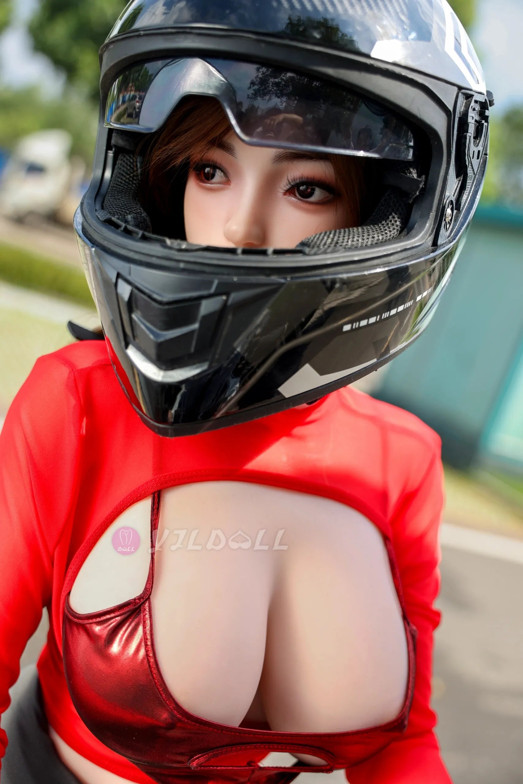 Muñeca sexual Liao Xia de 163 cm/5 pies 3 pulgadas, cuerpo de TPE y cabeza de silicona, copa F