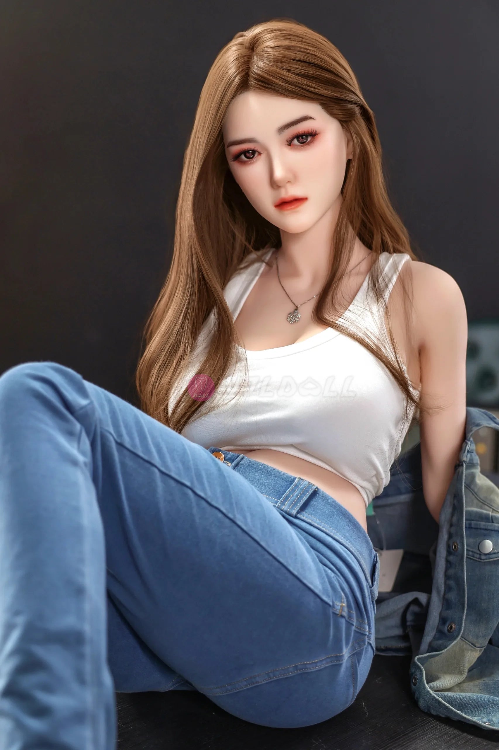 Jiang Yan 163CM/5FT3 F Cup TPE Body+Silicone Head Sex Doll