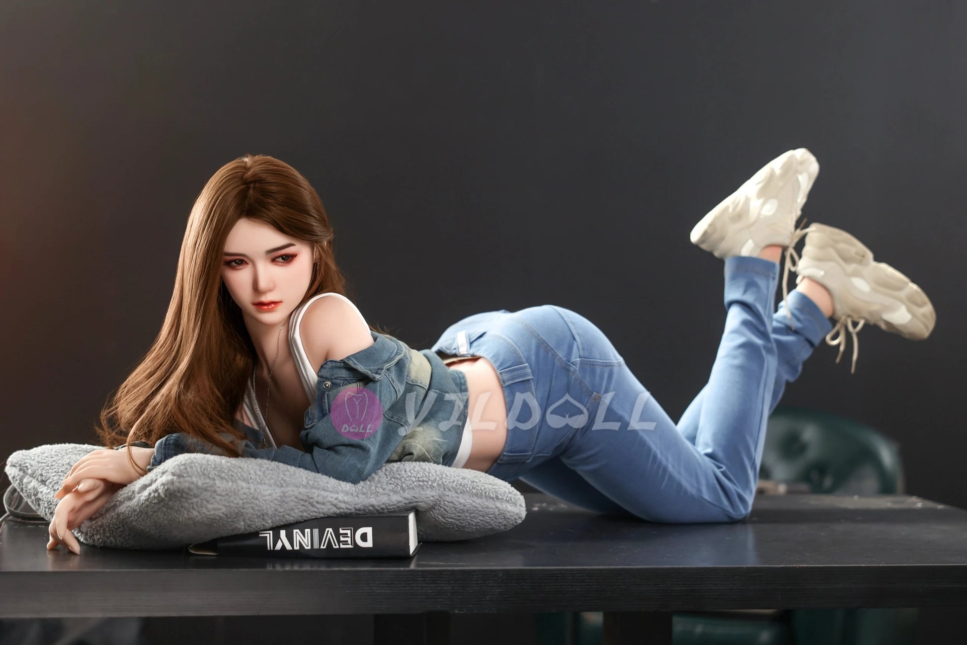 Jiang Yan 163CM/5FT3 F Cup TPE Body+Silicone Head Sex Doll