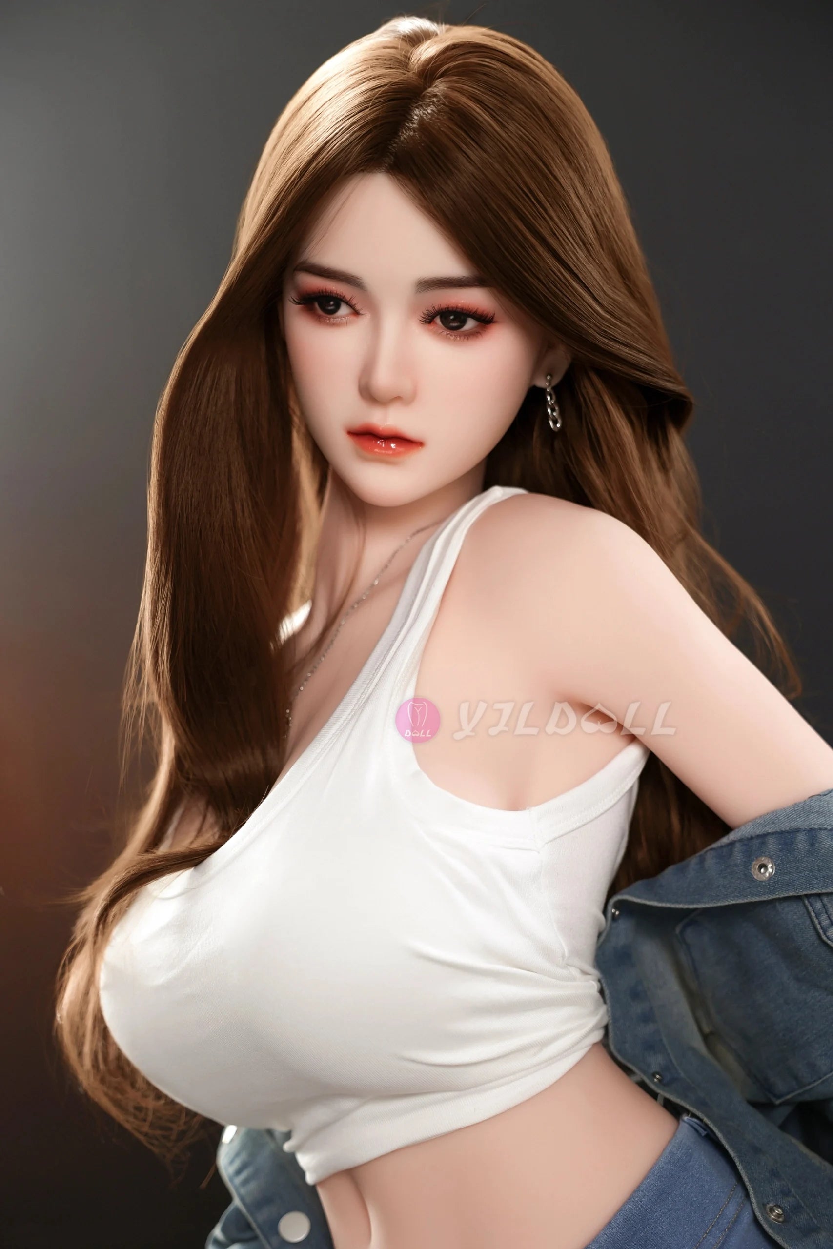 Jiang Yan 163CM/5FT3 F Cup TPE Body+Silicone Head Sex Doll