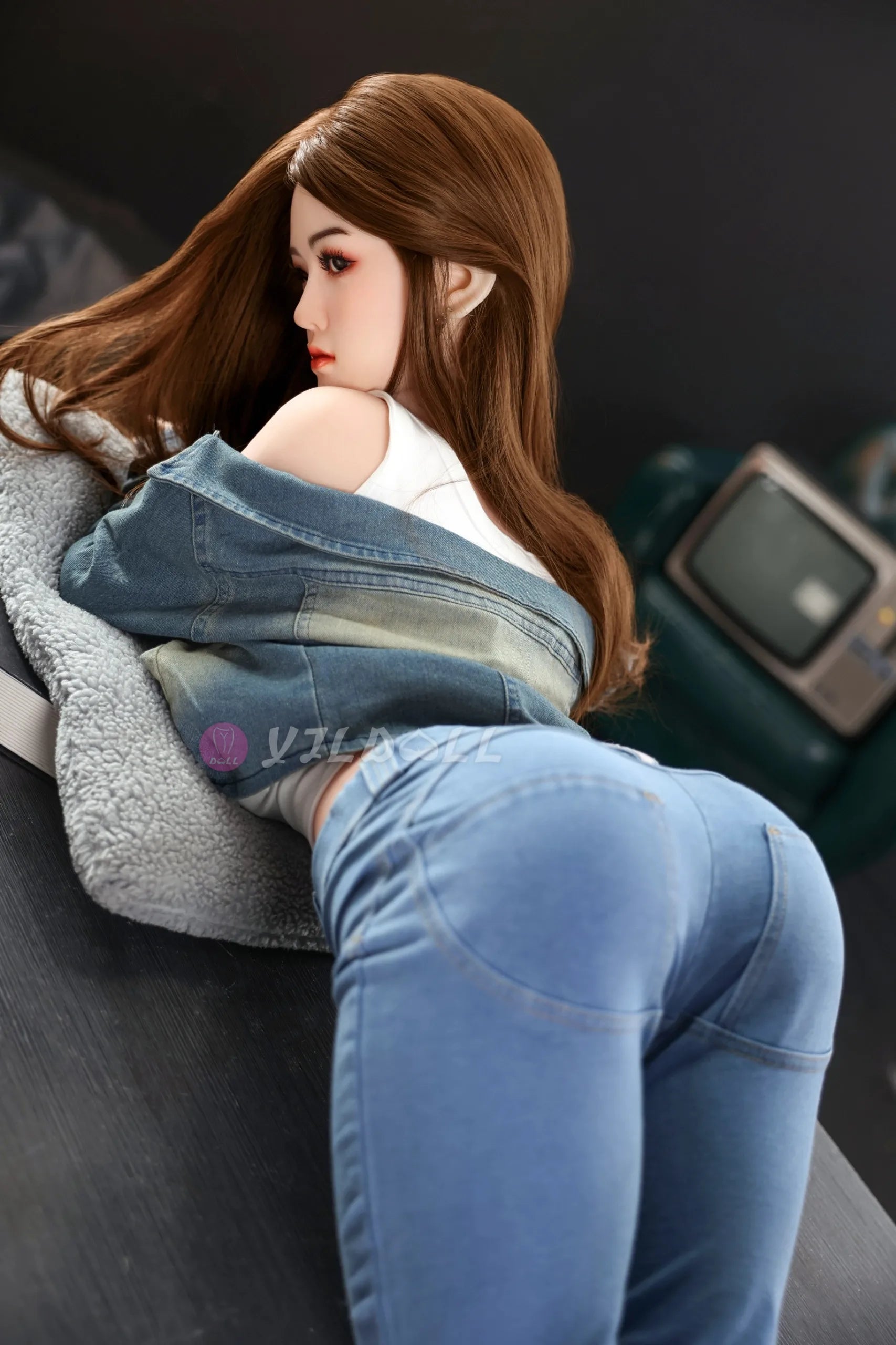 Jiang Yan 163CM/5FT3 F Cup TPE Body+Silicone Head Sex Doll