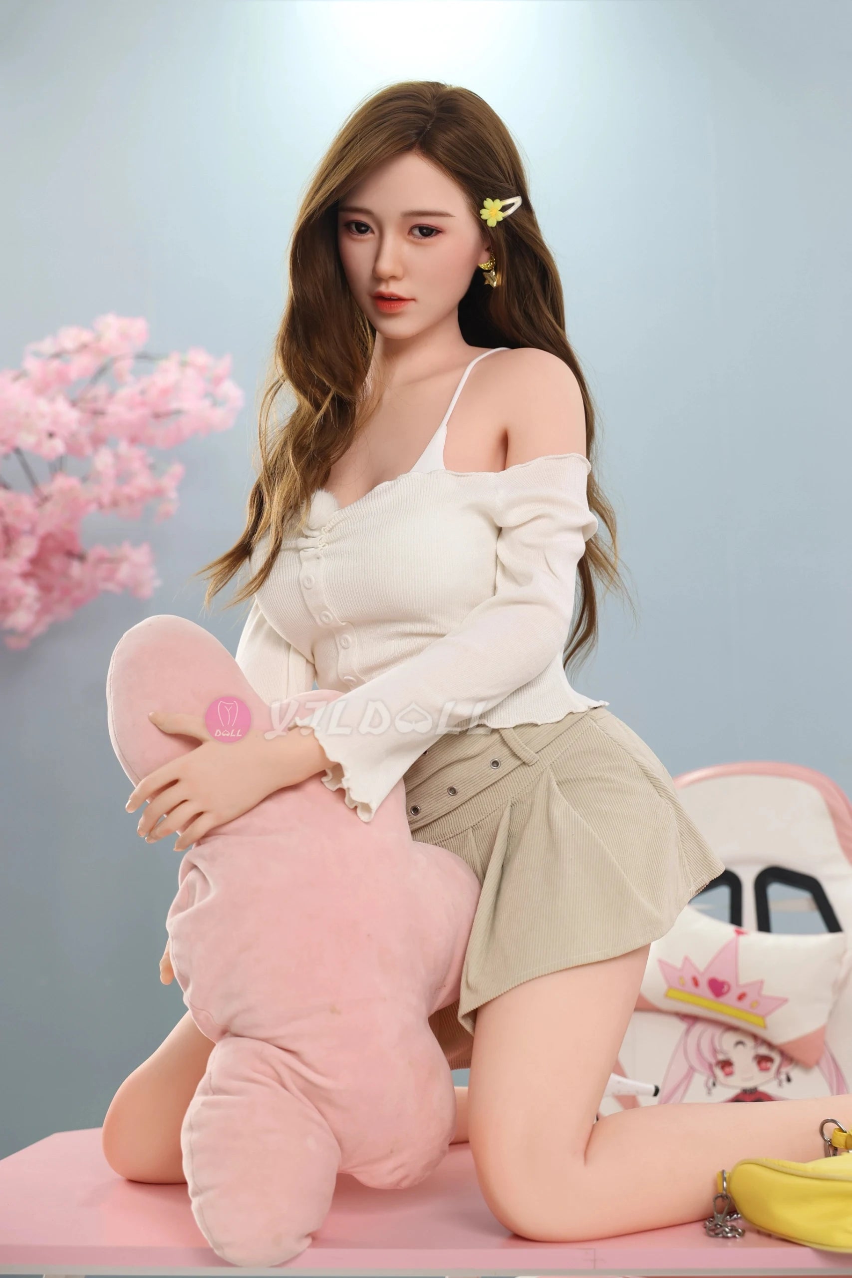 Long Li 170CM/5FT6 D Cup TPE Body+Silicone Head Sex Doll