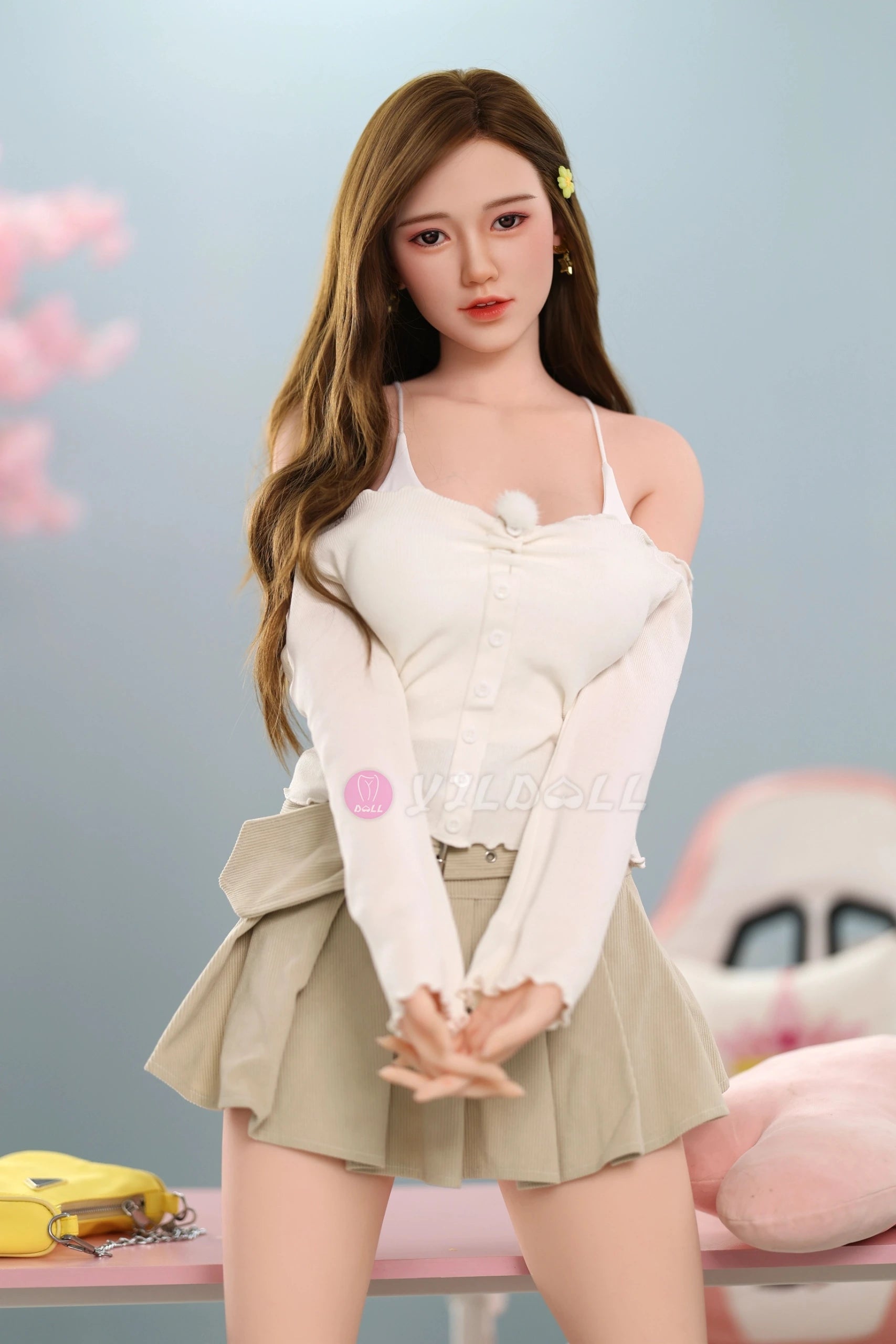 Long Li 170CM/5FT6 D Cup TPE Body+Silicone Head Sex Doll