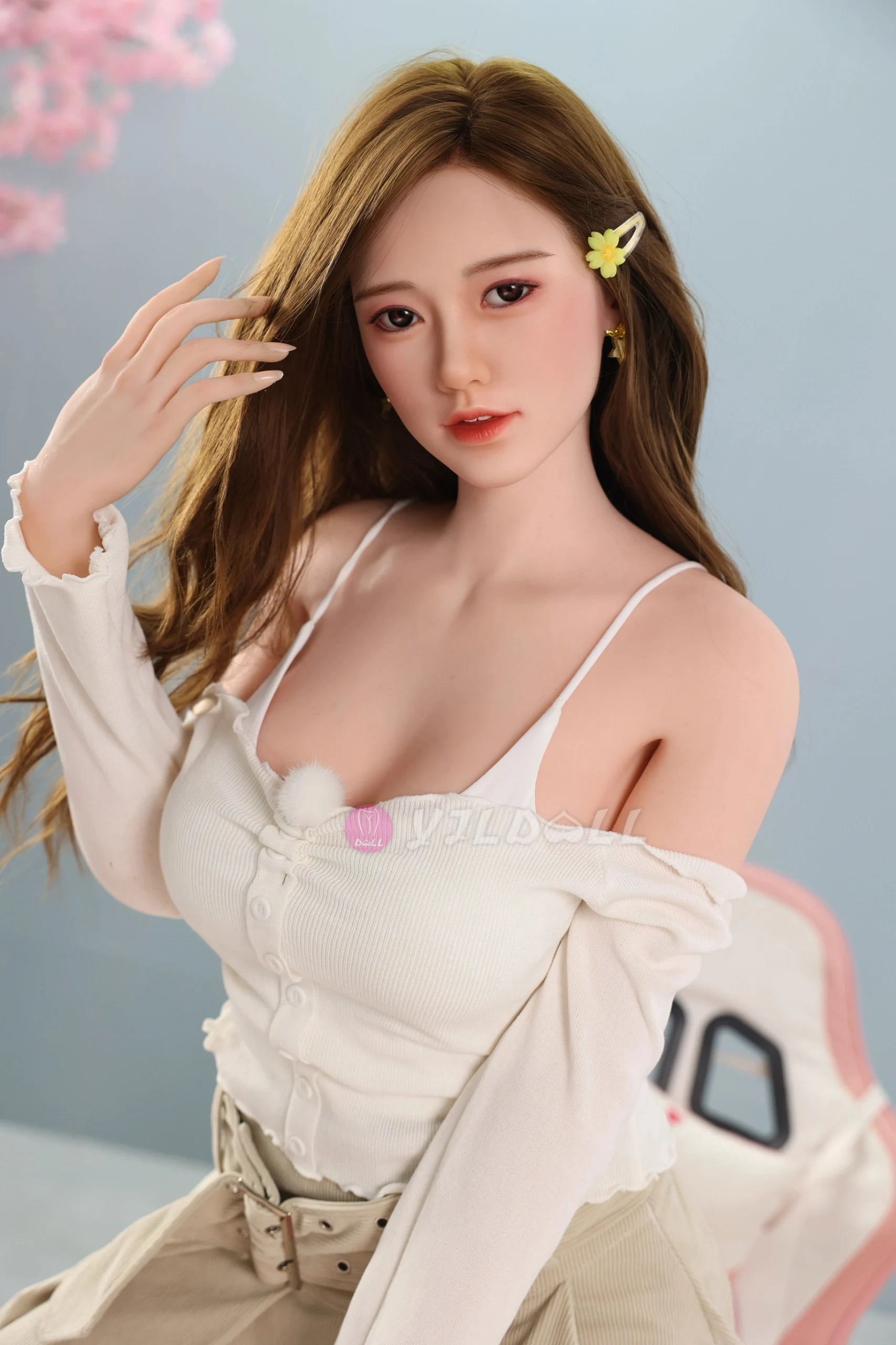 Long Li 170CM/5FT6 D Cup TPE Body+Silicone Head Sex Doll