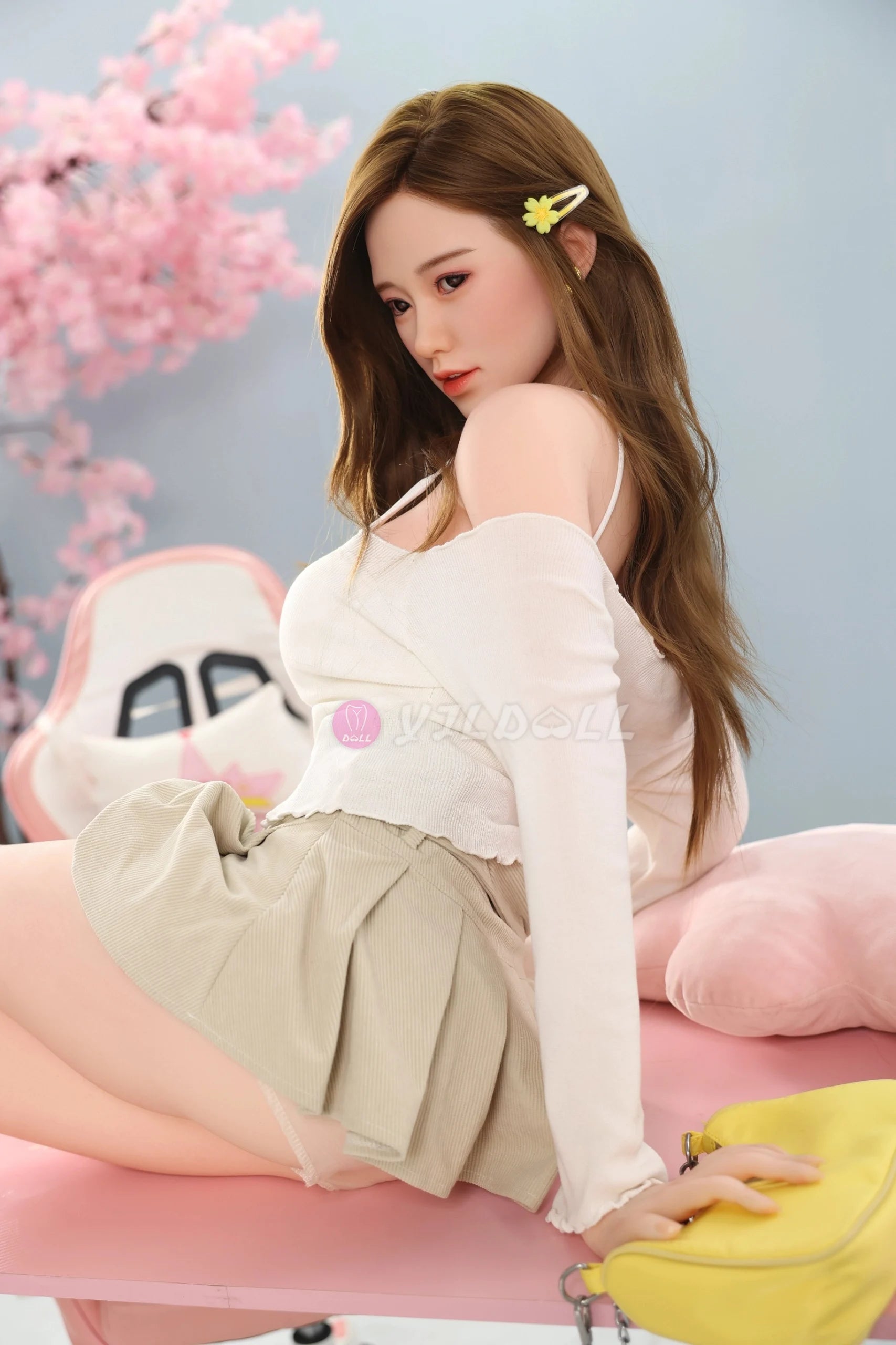 Long Li 170CM/5FT6 D Cup TPE Body+Silicone Head Sex Doll